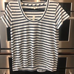 Madewell U-neck stripped t-shirt size S